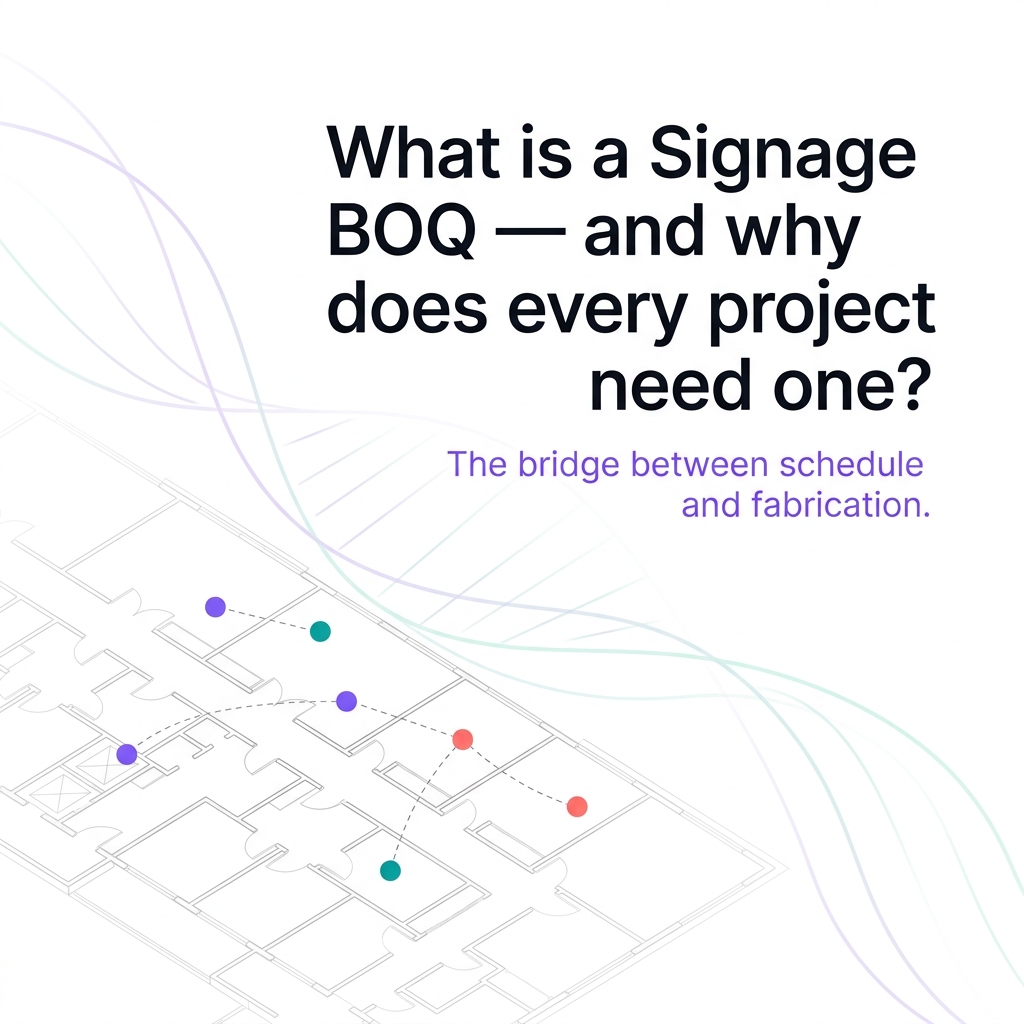 What is a signage BOQ and why does accuracy matter for fabrication