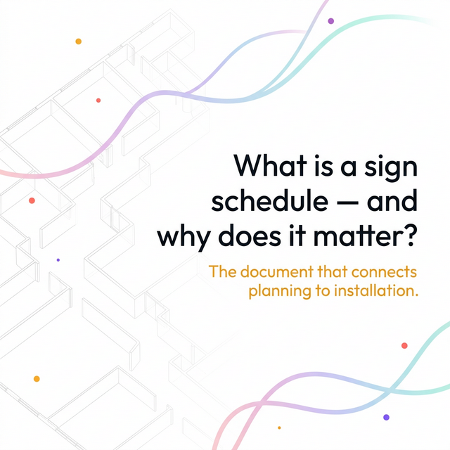 What is a sign schedule and why does it matter for building projects
