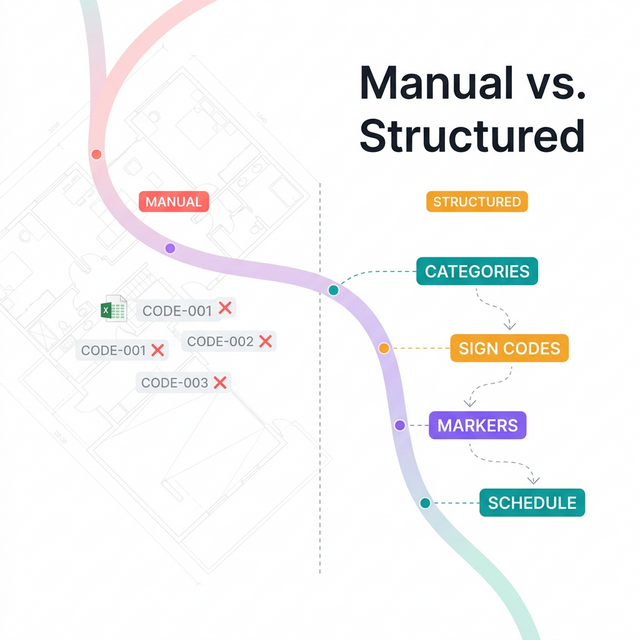 Manual vs structured methods for creating a sign schedule