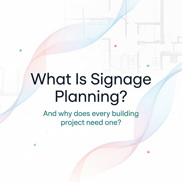What is signage planning and why does every building project need one
